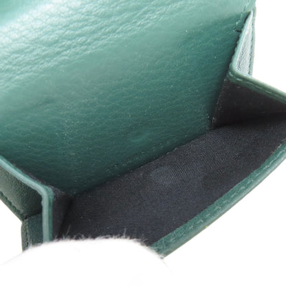 Balenciaga Bifold Wallet 391446 Leather Green Compact Wallet Tri-Fold Wallet Women