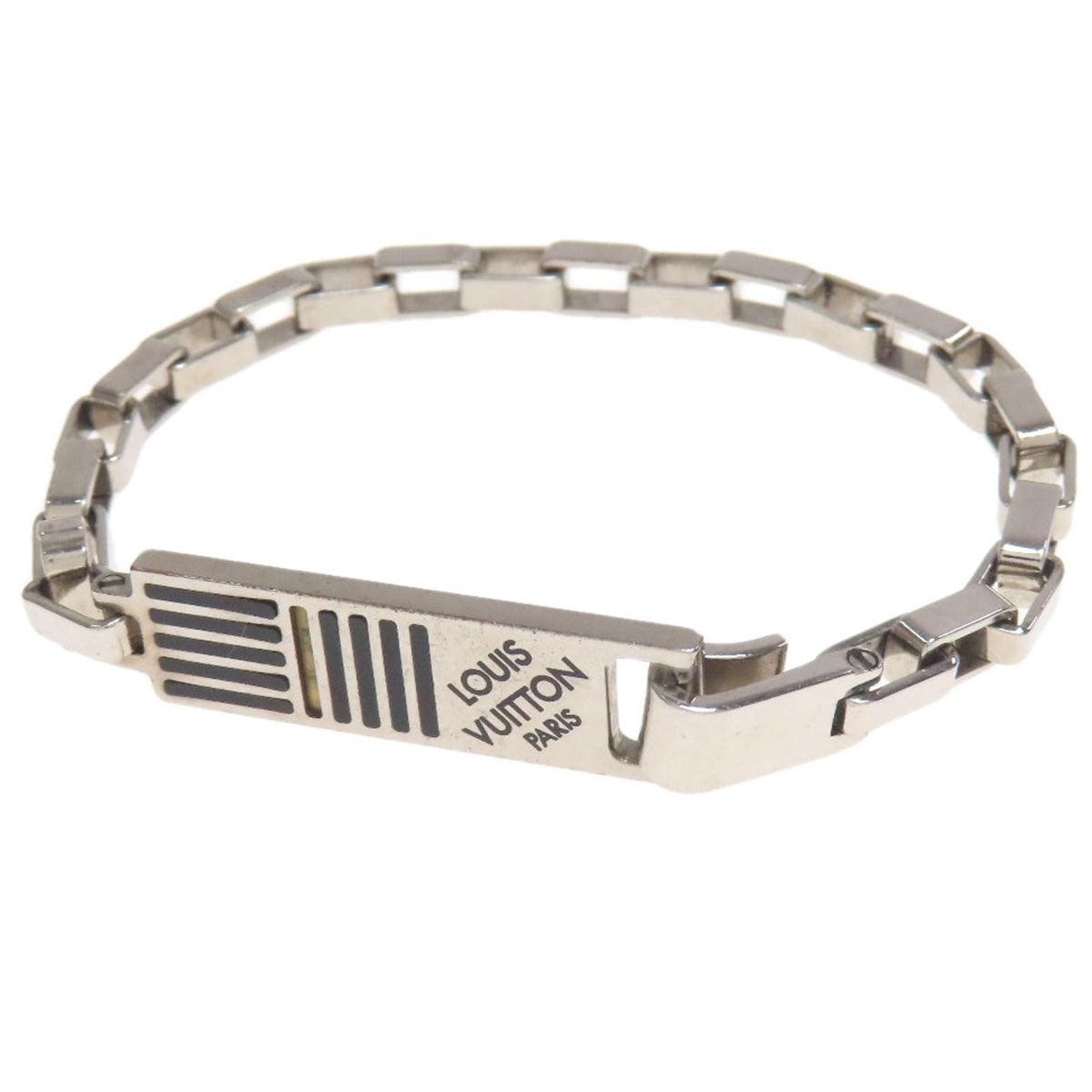Louis Vuitton Bracelet M62598 Metallic Silver Damier Colors Chain