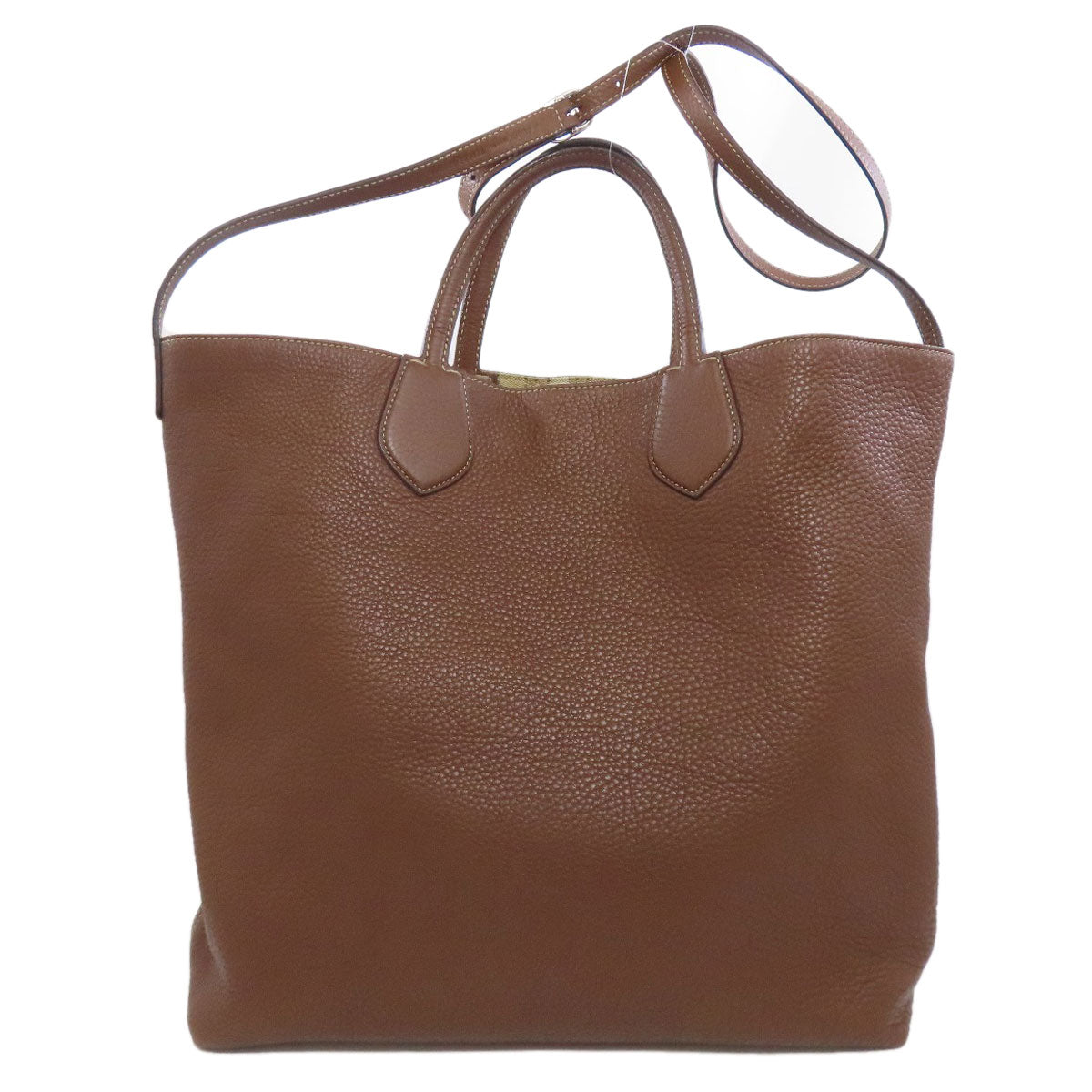 Gucci Tote Bag 370823 Canvas Brown Gg Pattern Reversible 2Way Women