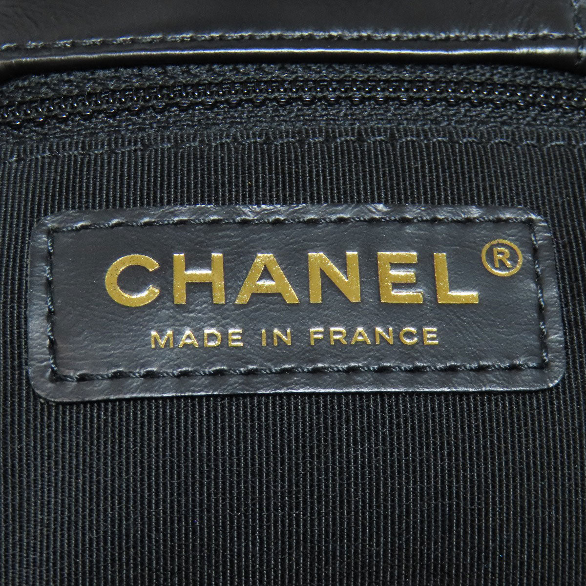 Chanel Tote Bag Calfskin Black Chain Tote Gold Metal Women
