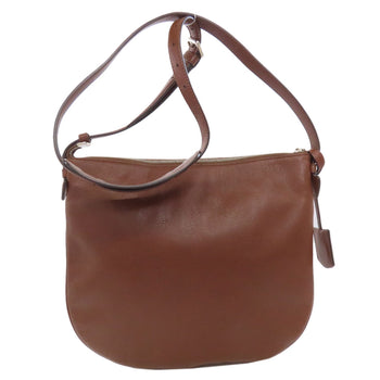 Loewe Shoulder Bag Calfskin Brown Logo Women