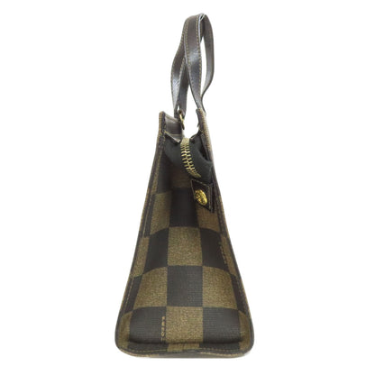 Fendi Handbag Pvc Brown Checkered Pattern 2Way