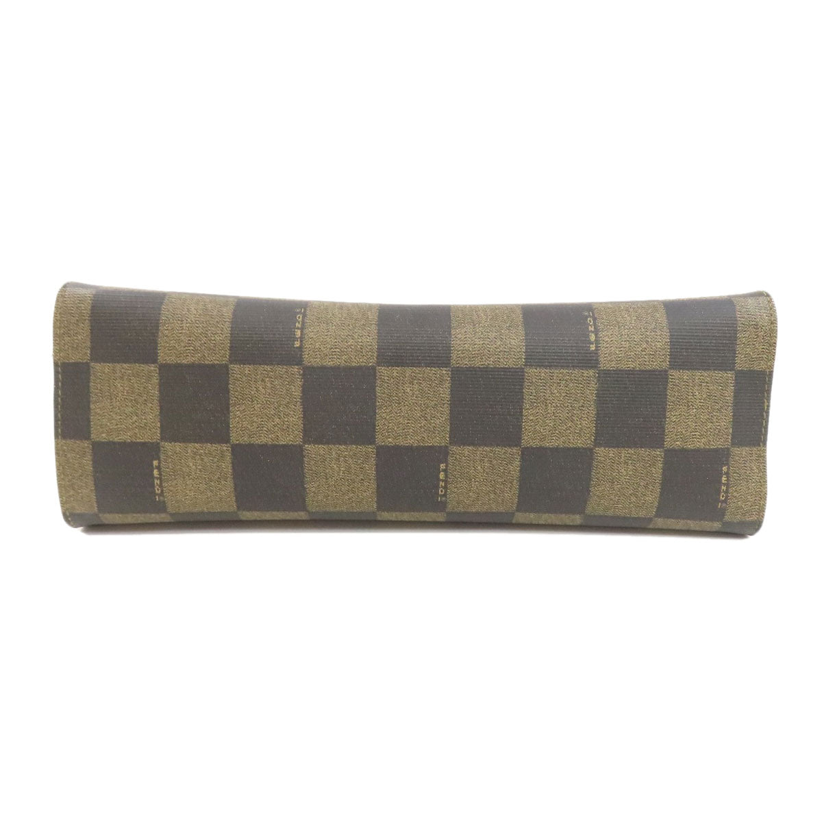 Fendi Handbag Pvc Brown Checkered Pattern 2Way