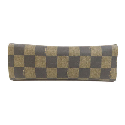 Fendi Handbag Pvc Brown Checkered Pattern 2Way