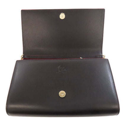Christian Louboutin Shoulder Bag Leather Black Studs