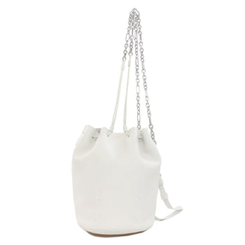 Maison Margiela Shoulder Bag Leather White Tabi Bucket Women