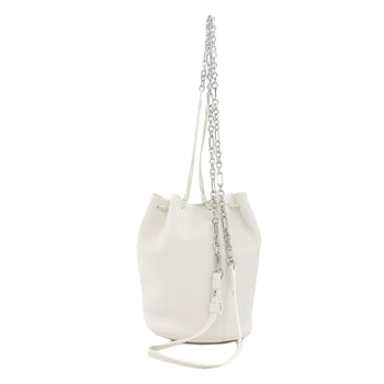 Maison Margiela Shoulder Bag Leather White Tabi Bucket Women