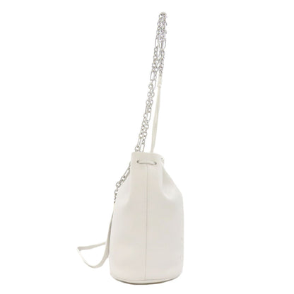 Maison Margiela Shoulder Bag Leather White Tabi Bucket Women