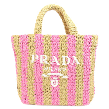 Prada Handbag Viscose Brown Small Crochet Women