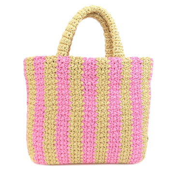 Prada Handbag Viscose Brown Small Crochet Women