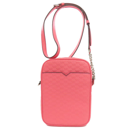 Michael Kors Shoulder Bag Leather Pink Long Shoulder Mk Signature Women