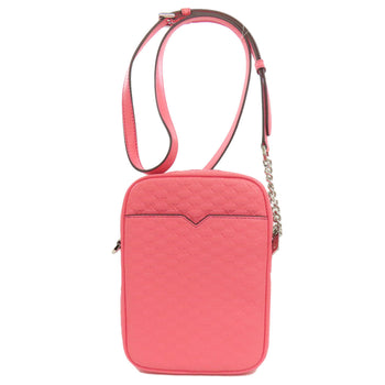 Michael Kors Shoulder Bag Leather Pink Long Shoulder Mk Signature Women