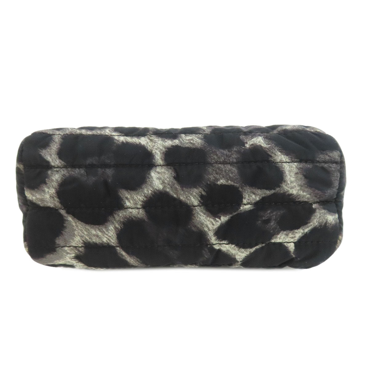 Moncler Cosmetics Pouch Nylon Black Leopard Pattern Women