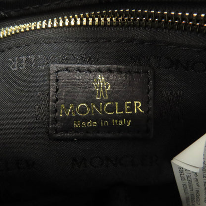 Moncler Cosmetics Pouch Nylon Black Leopard Pattern Women