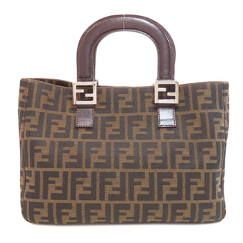 Fendi Handbag Canvas Brown Zucca Pattern