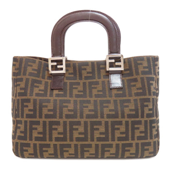 Fendi Handbag Canvas Brown Zucca Pattern