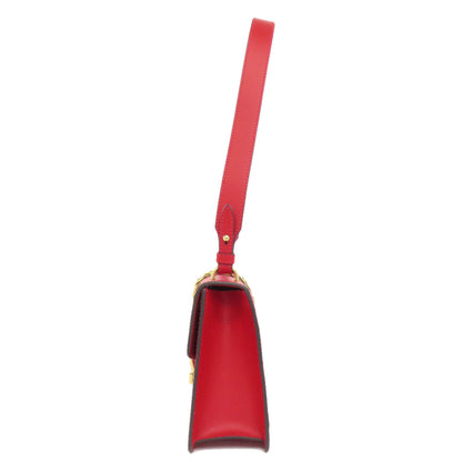 Gucci Shoulder Bag 421882 Calfskin Red Silvi