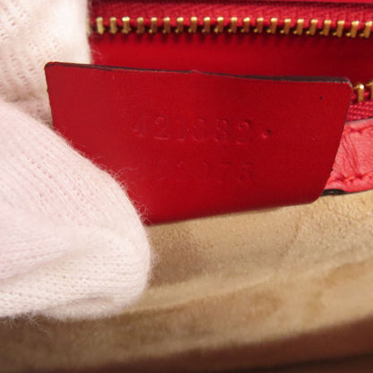 Gucci Shoulder Bag 421882 Calfskin Red Silvi