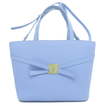 Salvatore Ferragamo Tote Bag Calfskin Blue 2Way