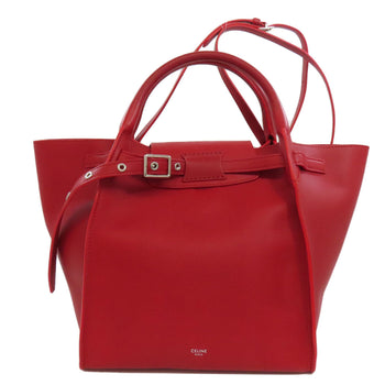Celine Tote Bag Leather Red 2Way