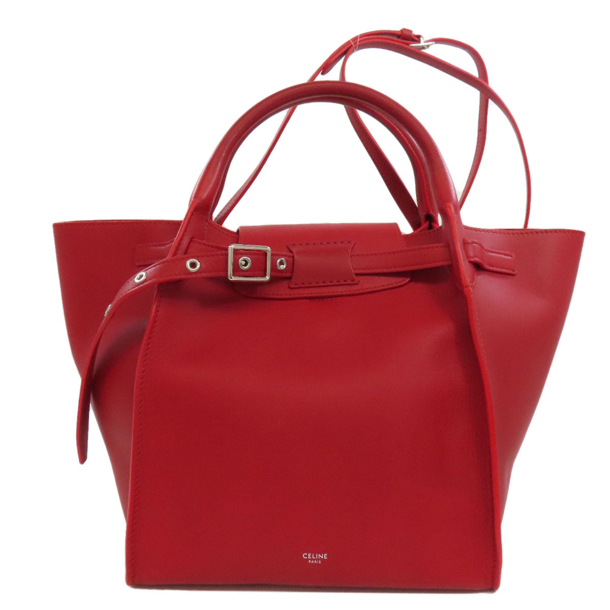 Celine Tote Bag Leather Red 2Way