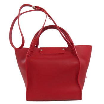 Celine Tote Bag Leather Red 2Way