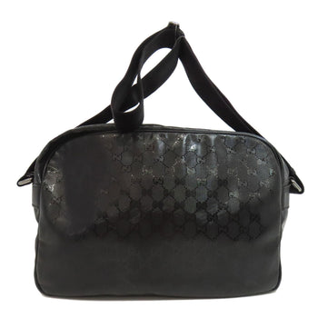 Gucci Shoulder Bag 211107 Pvc Black Gg Implementation