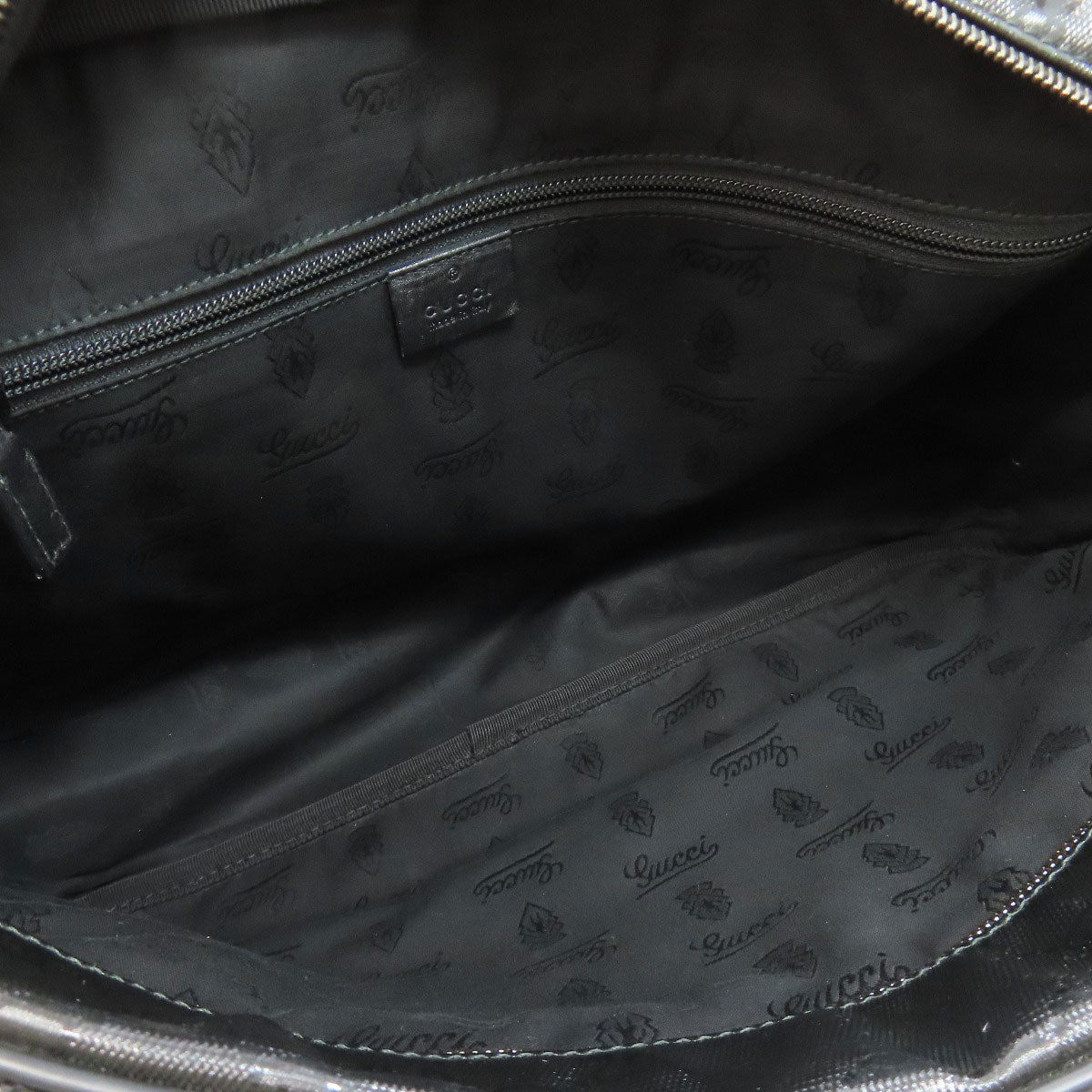 Gucci Shoulder Bag 211107 Pvc Black Gg Implementation