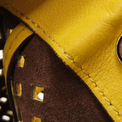 Bally Handbag Leather Yellow Punching 2Way Women