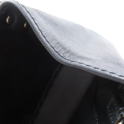 Valentino Shoulder Bag Leather Black Studs