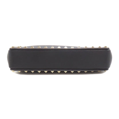 Valentino Shoulder Bag Leather Black Studs