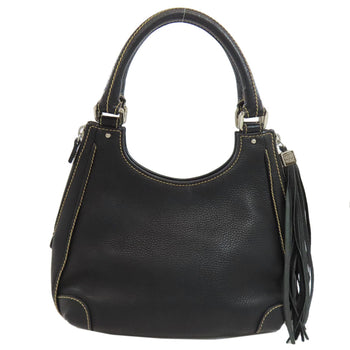 Chanel Handbag Calfskin Black Logo Women
