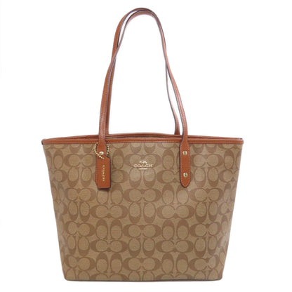 Coach Tote Bag F36876 Pvc Brown Signature Women