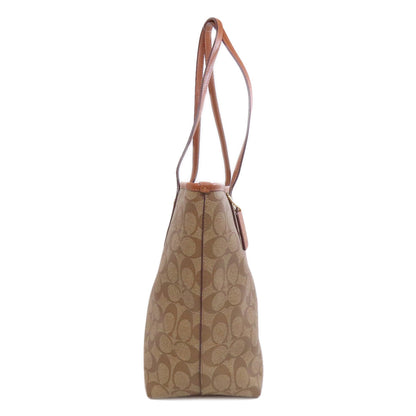 Coach Tote Bag F36876 Pvc Brown Signature Women