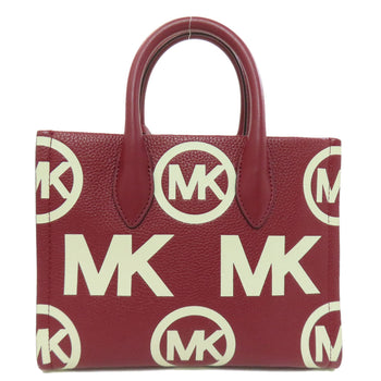 Michael Kors Handbag Leather Red Logo Pattern 2Way Women
