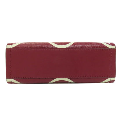 Michael Kors Handbag Leather Red Logo Pattern 2Way Women
