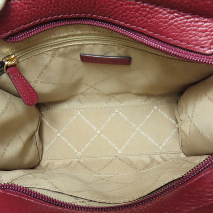 Michael Kors Handbag Leather Red Logo Pattern 2Way Women