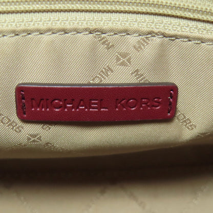 Michael Kors Handbag Leather Red Logo Pattern 2Way Women