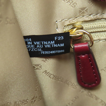 Michael Kors Handbag Leather Red Logo Pattern 2Way Women
