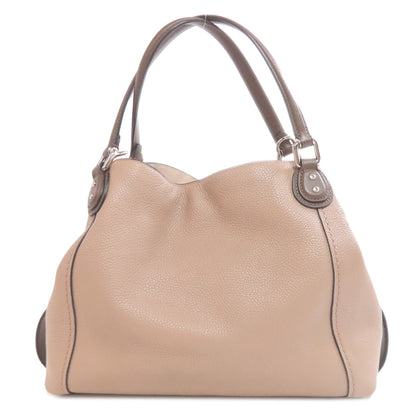 Coach Tote Bag 57671 Leather Brown Logo
