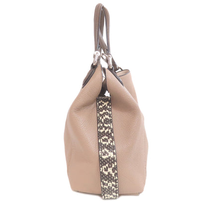 Coach Tote Bag 57671 Leather Brown Logo