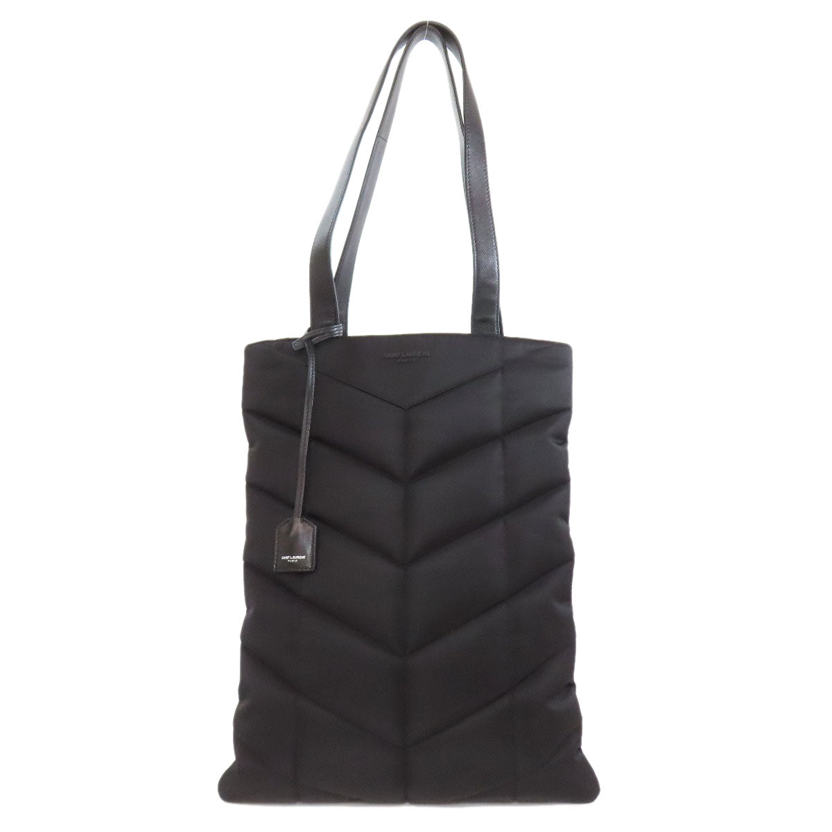 Saint Laurent Tote Bag Nylon Black Logo Women