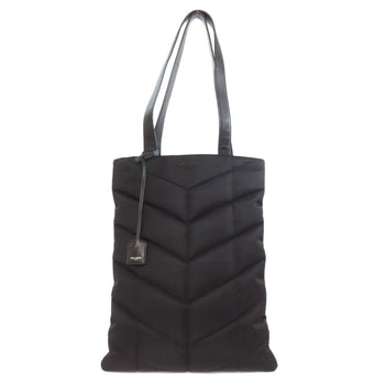Saint Laurent Tote Bag Nylon Black Logo Women