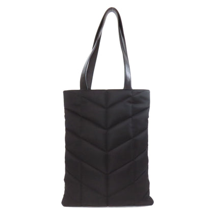 Saint Laurent Tote Bag Nylon Black Logo Women