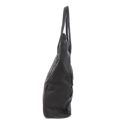 Christian Louboutin Tote Bag Leather Black Logo