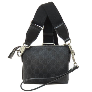 Gucci Shoulder Bag 723306 Pvc Black Gg Supreme Women