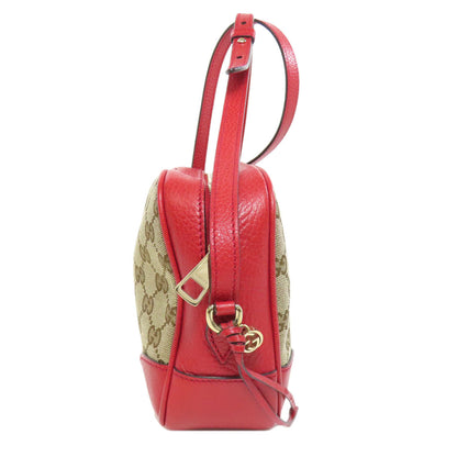 Gucci Shoulder Bag 449413 Canvas Red Gg Outlet 2Way