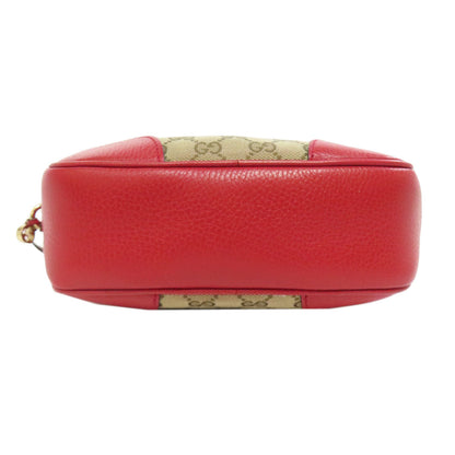 Gucci Shoulder Bag 449413 Canvas Red Gg Outlet 2Way