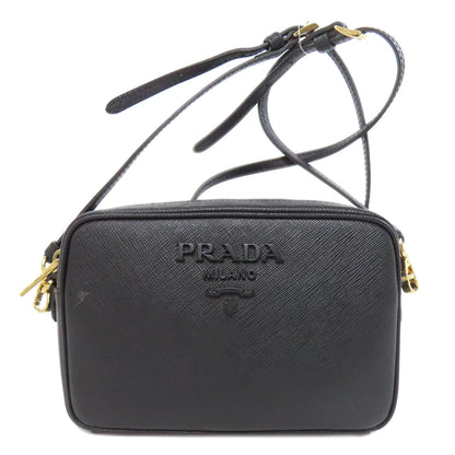 Prada Shoulder Bag 1Bh036 Safiano Black Logo