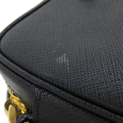 Prada Shoulder Bag 1Bh036 Safiano Black Logo